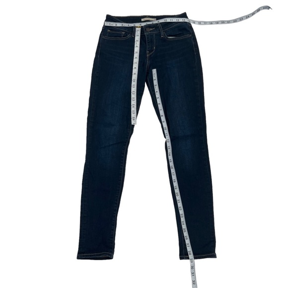 Levi's Women's 711 Skinny Jeans, dark wash, low rise, Size 28 - Picture 5 of 6